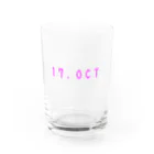 OKINAWA　LOVER　のバースデー［17.OCT］ピンク Water Glass :front