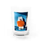 HARUNA AOKIのしゃぼんぼん・朝焼けのオレンジニット Water Glass :front