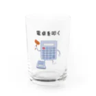 ハナのお店の電卓を叩く電卓 Water Glass :front