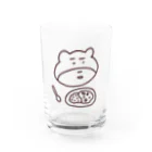 クマターンのクマタカレー ブラウン Water Glass :front