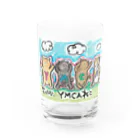 Happy Helper いぬたまの変化のないYMCAねこ Water Glass :front