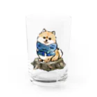 犬グッズの店しえるぶるーのマフラー犬　ポメラニアン Water Glass :front