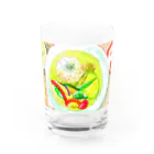 田村美穂のアボカドグリーンカレーグッズ Water Glass :front