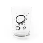 imuyのくらげのイラスト（黒） Water Glass :front