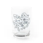 キノコマニアックの麻理子ちゃんダービー(ネイビー) Water Glass :front