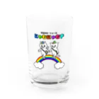 🌈にゃむにゃむず🌈byスーパーYAKKO先生のレインボーにゃむにゃむず Water Glass :front