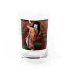 市松寿ゞ謡の踊る市松人形 Water Glass :front