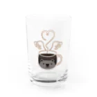Happy Fluffy* ： 桜香*ののぞクマグ（コーヒー） Water Glass :front