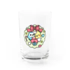 Cody the Lovebirdのクリスマスリース コザクラインコ、オカメインコ Chubby Bird Water Glass :front