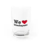 ttttのwelovemitsubayashi Water Glass :front