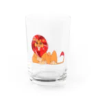 七五三のライオン(#FF3333) グラス前面