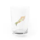 きなこきのこのカラフルなイカ Water Glass :front