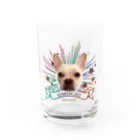 1cm浮いてるお餅くんのキラキラお餅くん Water Glass :front