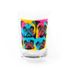 TakashiSのsurprised face pug Water Glass :front