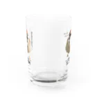 “すずめのおみせ” SUZURI店のおにぎりくだちゃい グラス前面