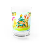 昼太小屋のミカド3きょーだい　クリスマス Water Glass :front