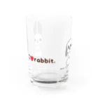 カトユリのちょいグレーうさぎ Water Glass :front