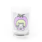 🇯🇵Ichigoichie 苺いち絵のコラボ商品　苺いち絵的マミちゃんイチゴgirl Water Glass :front