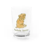 TOMOS-dogのふりむき犬(ナチュラル) Water Glass :front