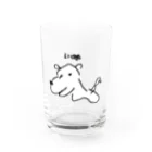 Opapanの左手いぬ Water Glass :front