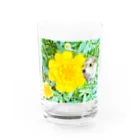 虹色PLUSのマリーゴールドとジャックラッセルテリア犬 Water Glass :front