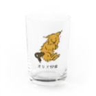 いぬころ｜変な犬図鑑のNo.136 ドライヤースキーヌ[1] 変な犬図鑑 Water Glass :front