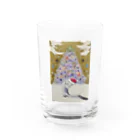 kerokoro雑貨店のシマエナガのメリークリスマス Water Glass :front