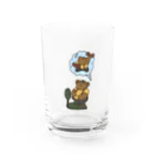 mikitoartの体重を気にする熊 Water Glass :front