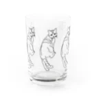 amu-toの5連キメねこ Water Glass :front