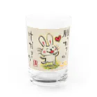 KIYOKA88WONDERLANDの願ったりーの叶ったりーの　うさぎちゃん Water Glass :front