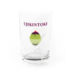 NIKORASU GOのかき氷デザイン「宇治金時」（Tシャツ・パーカー・グッズ・ETC） Water Glass :front