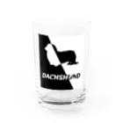 onehappinessのダックスフンド　ハーフ＆ハーフ Water Glass :front