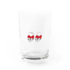 路地裏のくま×くま(赤Tシャツ) Water Glass :front