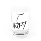 T-WAYのT-WAY ロゴ Water Glass :front