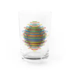 kimchinの重なり合った無数のカラフルでビビッドなリング Water Glass :front