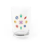 IZANAMI by Akane Yabushitaのチベットの八吉祥（背景透過） Water Glass :front