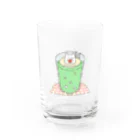 ぱ！のふわふわねこ クリームソーダ Water Glass :front