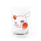 Rabbitflowerの♥らびこ♥イチゴデザイン Water Glass :front