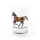 meiroのカラフルなホース_文字入り Water Glass :front