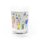 アートあーちゃんの4人家族になったよ Water Glass :front