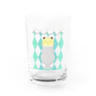 ANIMAL  GOHANのなんでもくりーむそにゃ　緑 Water Glass :front