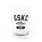 がさっ子クラブのGaSaKkoClub-カレッジロゴ風-ヤリタナゴ（ブラック） Water Glass :front