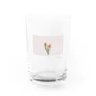 rilybiiのtwo peach tulip . Water Glass :front