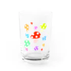 ポイズン抹茶のいろいろキノコ Water Glass :front