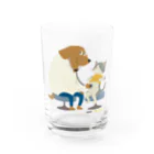 Quatre Illustrationの犬のお医者さん Water Glass :front