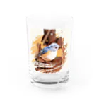 jun-hoshiのルリビタキ ♂ Water Glass :front