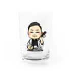 津軽三味線絃龍会の龍ちゃん Water Glass :front