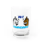 萩之助のゆるふわ馬牧場の馬が合う Water Glass :front