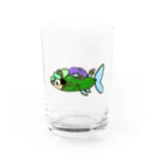 motchie's Shopのグリーンネオンくん Water Glass :front