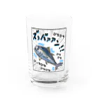 かいほう屋のクロマグロ「ズッバァアン」オノマトペ Water Glass :front